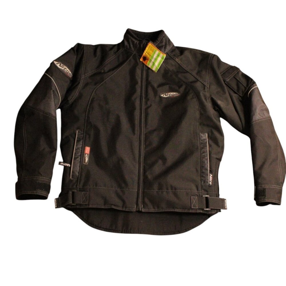 Nitro Mens Canvas Racing Jacket Black Size Small